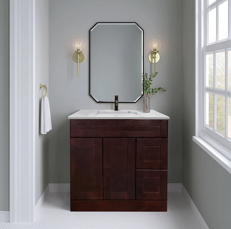 Espresso bathroom vanity sales